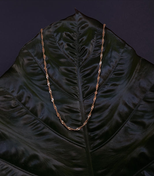 Cadena de Chapa de Oro Elegante – Brilla con Estilo
